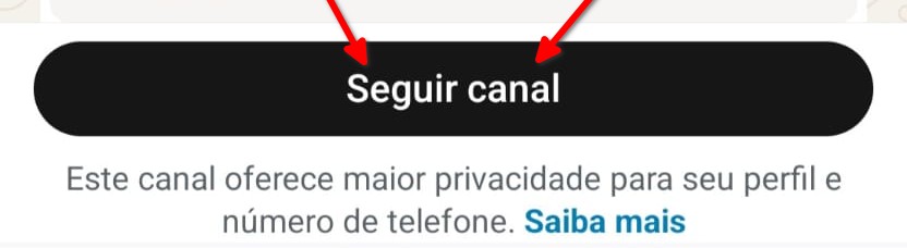 Seguir canal - maior privacidade
